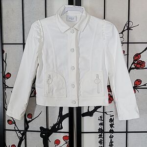 AKRIS PUNTO WHITE DENIM JACKET